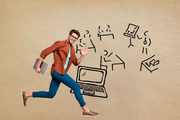 Bild eines winkenden Mannes