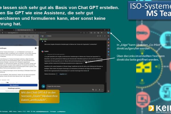 Eine Infografik zum Thema ISO Systemen in MS Teams