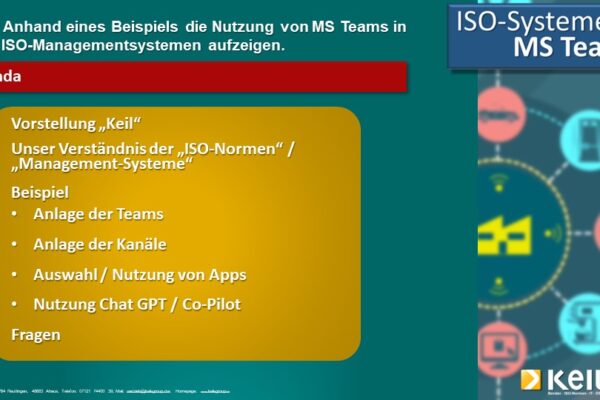 Eine Infografik zum Thema ISO Systeme in MS Teams