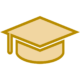 ein icon einer Akademiker-Kappe